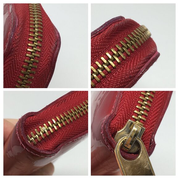 Louis Vuitton Authentic Zippy Wallet Vernis Red Patent Leather with Dust Bag - Picture 14 of 16